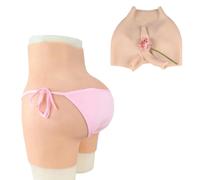 Tex-Eorey Realistiche Mutandine per Figa in Silicone Hip Enhancement Pant Gluteo Fianchi Shaper Pantaloncini Nascondere Gusciatori Gaff Boxer per Drag Queen,Natrual,Basics