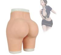 Tex-Eorey Realistico Silicone Panty Fake Vagina Control Butt Mutandine Butt Enhancement Hip Shaping Shorts per Crossdressers,Wheat(Upgrades)