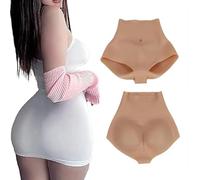 Tex-Eorey Realistico Silicone Vita Alta Finto Culo Mutandine Glutei Shaper Controllo Pantaloncini Hip Enhancer Biancheria Intima per Le Donne,Natural,One Size