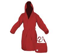 Tex family - Accappatoio Microfibra PODDY | Assorbe 5X Più della Spugna | Leggero e Pratico | Ideale per Sport e Viaggio, Rosso, M, Medium