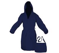 Tex family - Accappatoio Microfibra PODDY | Ideale per Sport e Viaggio | Ultra Assorbente, 5 volte più della Spugna | Leggero e di Facile Manutenzione, Blu Scuro, M, Medium, Microfibra