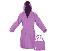 Tex family - Accappatoio Microfibra PODDY | Ideale per Sport, Super Assorbente, Leggero e di Rapida Asciugatura | 80% Poliestere 20% Poliammide, Lilla, S, Small, Microfibra