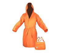 Tex family - Accappatoio Microfibra PODDY Sportivo | Asciugatura Rapida | Leggero e Compatto | Assorbe 5X | Con Zaino Porta, Arancione, M, Medium, Microfibra