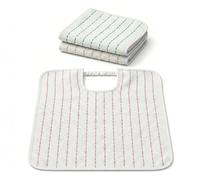 Tex family Bavaglione Adulto Cesare con Elastico 50x60 cm, Cotone Tinto in Filo, Lavabile e Riutilizzabile, Made in Italy - Set 3 Donna (colori assortiti con rosa)