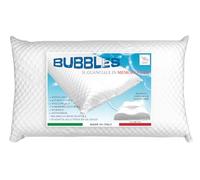 Tex family BUBBLES Cuscino Cervicale Memory Foam - Ortopedico, Antiacaro, Anallergico, Sfoderabile con Fodera Massaggiante, 75x45 cm