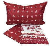 Tex family Completo Lenzuola Tirolese Gardena in Puro Cotone Made in Italy - Due Piazze