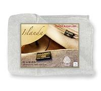 Tex family Coperta Islanda in Vera Pura Lana Vergine Morbida e Calda Beige Melange - 1 Piazza