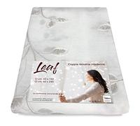 Tex family Coppia Tendina Vetro Leaf Ricamata Beige - Coppia (2 Teli) CM. 60X240