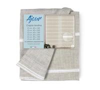 Tex family COPPIA tendina VETRO MODERNA larga 45 o 60 o 85 Ajour Beige - COPPIA (2 TELI) CM. 60x145