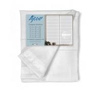 Tex family COPPIA tendina VETRO MODERNA larga 45 o 60 o 85 Ajour Bianco - COPPIA (2 TELI) CM. 45X230
