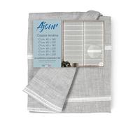 Tex family COPPIA tendina VETRO MODERNA larga 45 o 60 o 85 Ajour Grigio - COPPIA (2 TELI) CM. 60x145