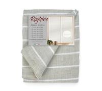 Tex family COPPIA tendina VETRO MODERNA larga 45 o 60 o 85 RIGHINE Beige - COPPIA (2 TELI) CM. 45X230