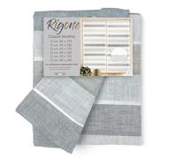 Tex family COPPIA tendina VETRO MODERNA larga 45 o 60 o 85 RIGONE Grigio e Tortora - COPPIA (2 TELI) CM. 85X155