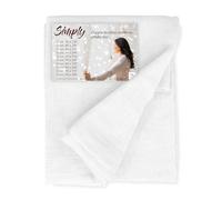 Tex family Coppia Tendina Vetro Moderna Larga 45 o 70 o 90 Simply Bianco - Coppia (2 Teli) CM. 45X240