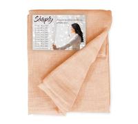 Tex family Coppia tendine vetro moderne SIMPLY Salmone - tessuto poliestere bouclè semitrasparente, orlino tunnel - COPPIA (2 TELI) CM. 70X240