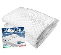 Tex family Coprimaterasso Bubbles Massaggiante Antiacaro Anallergico - Poliestere Bielastico con Angoli Elasticizzati - Made in Italy - 1 Piazza