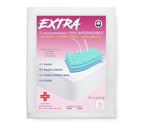 Tex family COPRIMATERASSO Impermeabile Sanitario PVC qualità Extra Made in Italy - 2 PIAZZE