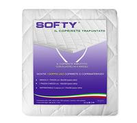 Tex family COPRIRETE Trapuntato Softy © in Cotone Doppio Uso COPRIMATERASSO - 1 Piazza E Mezza