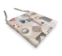 Tex family COPRISEDIA morbidone Tessuto LONETA Sfoderabile Cuscino Sedia (Tirolese Shabby Rosso)