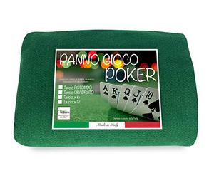 Tex family Copritavolo da Gioco in Feltro Verde con Elastico - Poker, Carte, Tavoli da 4 a 12 Posti - Rettangolare, Quadrato o Rotondo - 100% Poliestere, Made in Italy - Cm. 130 ROTONDO