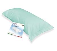 Tex Family Federa Brigitte 50×120 cm - Soprafedera in Cotone 100 % con Chiusura Clic-Clac - Una Piazza e Mezza (Misura Francese) - Verdino