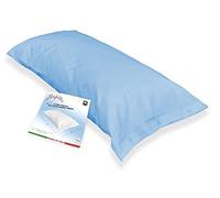 Tex Family Federa Brigitte 50×120 cm - Soprafedera in Cotone 100 % con Chiusura Clic-Clac - Una Piazza e Mezza (Misura Francese) - Azzurro