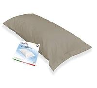 Tex Family Federa Brigitte 50×120 cm - Soprafedera in Cotone 100 % con Chiusura Clic-Clac - Una Piazza e Mezza (Misura Francese) - Tortora