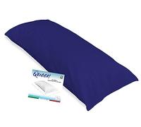 Tex family Federa Queen per Cuscino Letto Maxi Misura cm. 55 X 160 - Blu