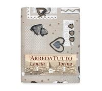 Tex family - gran foulard multifunzione in cotone | ideale come copriletto, copridivano, telo arredo | morbido e resistente, holly beige, 2 piazze - cm. 260x280, cotone