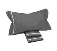 Tex family Lenzuola Matrimoniali Cotone Completo MAXI Design Moderno Time Colore Grigio