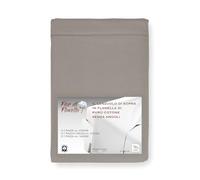Tex family Lenzuolo Senza Angoli in Flanella di Sopra - Colore Tortora - Puro Cotone Morbido | Made in Italy | Per Materassi Maxi e Fuori Misura - Cm. 160x300