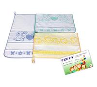 Tex family SET 3 ASCIUGAMANI ASILO POPPY | cm. 40x55 puro cotone con tela AIDA da ricamare (Set Maschio)