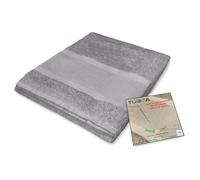 Tex family Set Asciugamani Bagno Tosca © in Spugna di Cotone 100% da Ricamare Punto Croce 1+1 Viso e Ospite (Grigio)