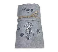 Tex family SET ASCIUGAMANI MARE CAVALLUCCIO MARINO GRIGIO