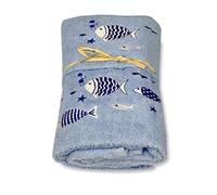 Tex family SET asciugamani MARE PESCIOLINI fondo BLU