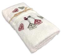 Tex family SET ASCIUGAMANI TIROLO TIROLESE LOVE BIANCO