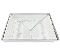 Tex family - Set Lenzuola Matrimoniale in Puro Cotone 100% | Elegante Pizzo macramè | 4 Pezzi: 1 Lenzuolo sopra, 1 Lenzuolo sotto, 2 Federe | Lavabile, Cotone