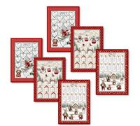 Tex family Strofinacci cucina cotone Natale calendario 2027 - Set 6 Pezzi, 3 Stampe, Idea Regalo, Made in Italy assortimento A