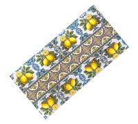 Tex family Tappeto Cucina Runner Antiscivolo - Passatoia Lavabile, Fantasia Maiolica Sicily, Design Mediterraneo - Made in Italy - Cm. 50x280