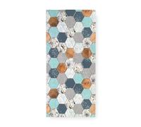 Tex family Tappeto Runner Cucina Antiscivolo Lavabile Oriente Blu - Passatoia Cucina Moderna, Facile da Pulire, Made in Italy - Cm. 50x180