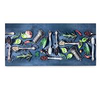 Tex family Tappeto Runner da Cucina Passatoia Antiscivolo CUCCHIAI e SPEZIE Made in Italy - Cm. 50x100