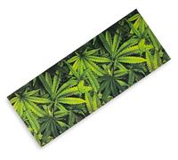 Tex family Tappeto Runner da Cucina Passatoia Antiscivolo Foglie Verdi Marijuana Made in Italy - Cm. 50x80