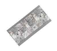 Tex family TAPPETO Runner da CUCINA Passatoia Antiscivolo MAIOLICA GRIGIO made in Italy - Cm. 50x300