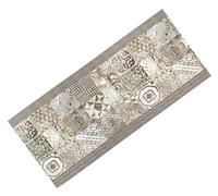 Tex family Tappeto Runner Maiolica Beige Antiscivolo - Passatoia Cucina Neutra PVC Lavabile - Made in Italy, Facile da Pulire - Cm. 50x400