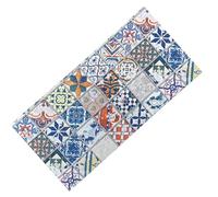 Tex family Tappeto Runner Maiolica Vintage Antiscivolo - Passatoia Cucina Colorata PVC Lavabile - Made in Italy, Facile da Pulire - Cm. 50x180