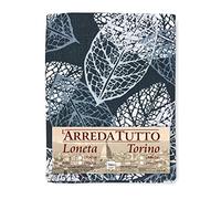 Tex family Telo ARREDO copritutto Gran Foulard COPRILETTO copridivano Tessuto LONETA (Foglia Leaf, 2 Piazze)
