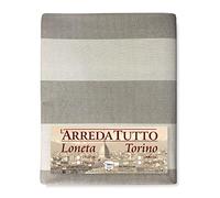 Tex family TELO ARREDO copritutto GRAN FOULARD copriletto COPRIDIVANO tessuto RIGONE BEIGE - 2 PIAZZE