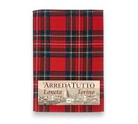 Tex family Telo Copritutto Tartan Rosso - 100% Cotone - Gran Foulard Multiuso Copridivano/Copriletto - Made in Italy - 1 PIAZZA - Cm. 170x280