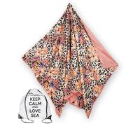 Tex family Telo mare doppio KIKOY in cotone e spugna con zaino KEEP - Fantasia Maculato Salmone