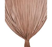 Tex family - Tenda Mariel Soffice a Perline | Per Porte e Finestre | Regolabile in Altezza e Larghezza | Marrone, Cm 100x220